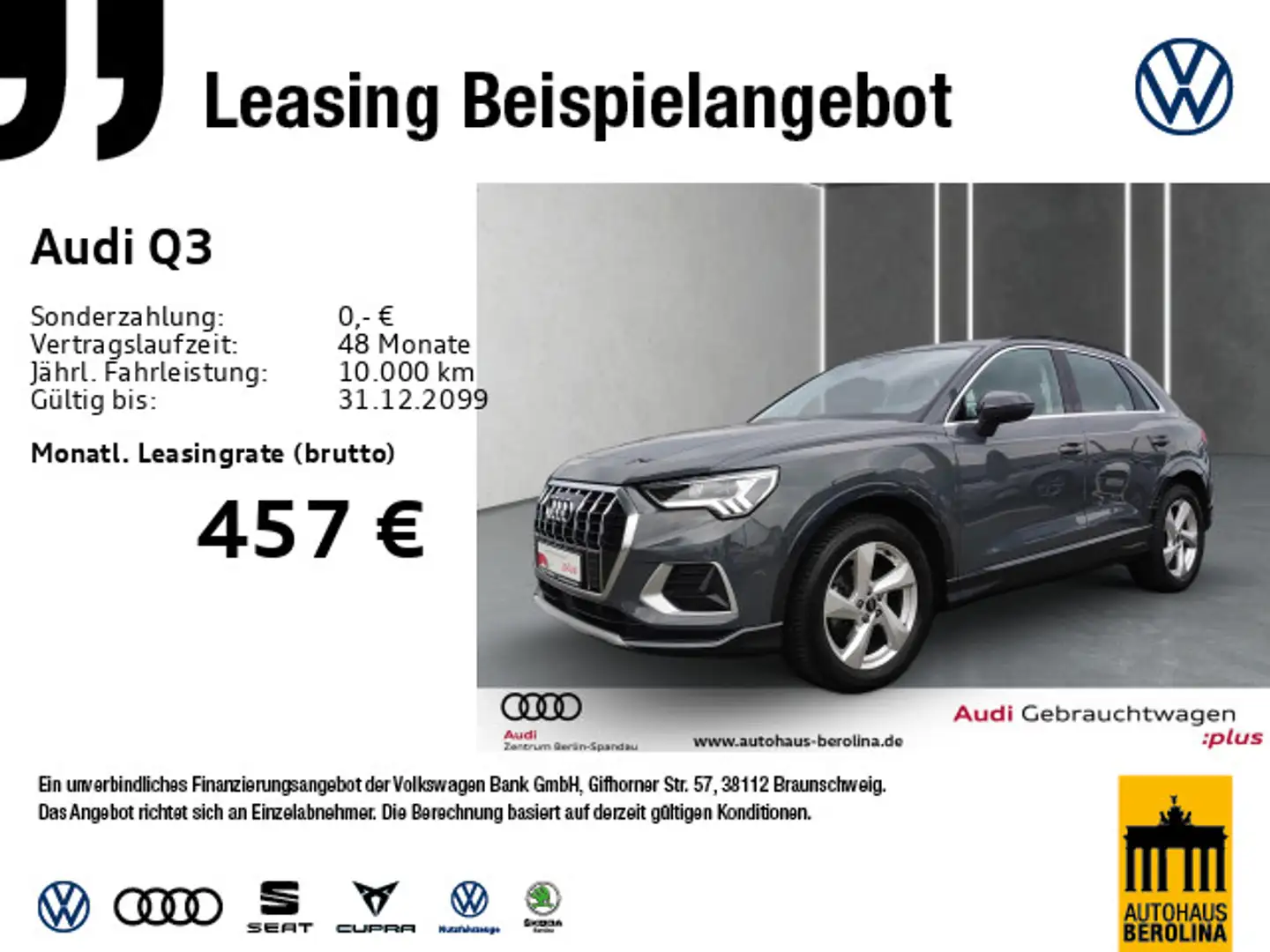 Audi Q3 35 TFSI Adv. S tronic *LED*Virt.C*ACC*SHZ* Gris - 1