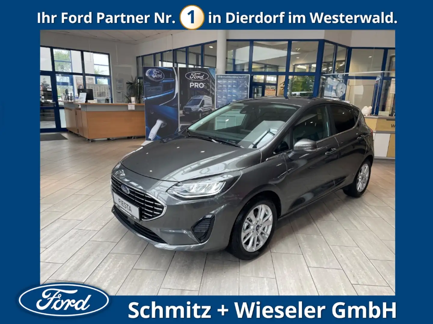Ford Fiesta Titanium 1.0 EcoBoost 100PS Sitzh. PDC Gris - 1
