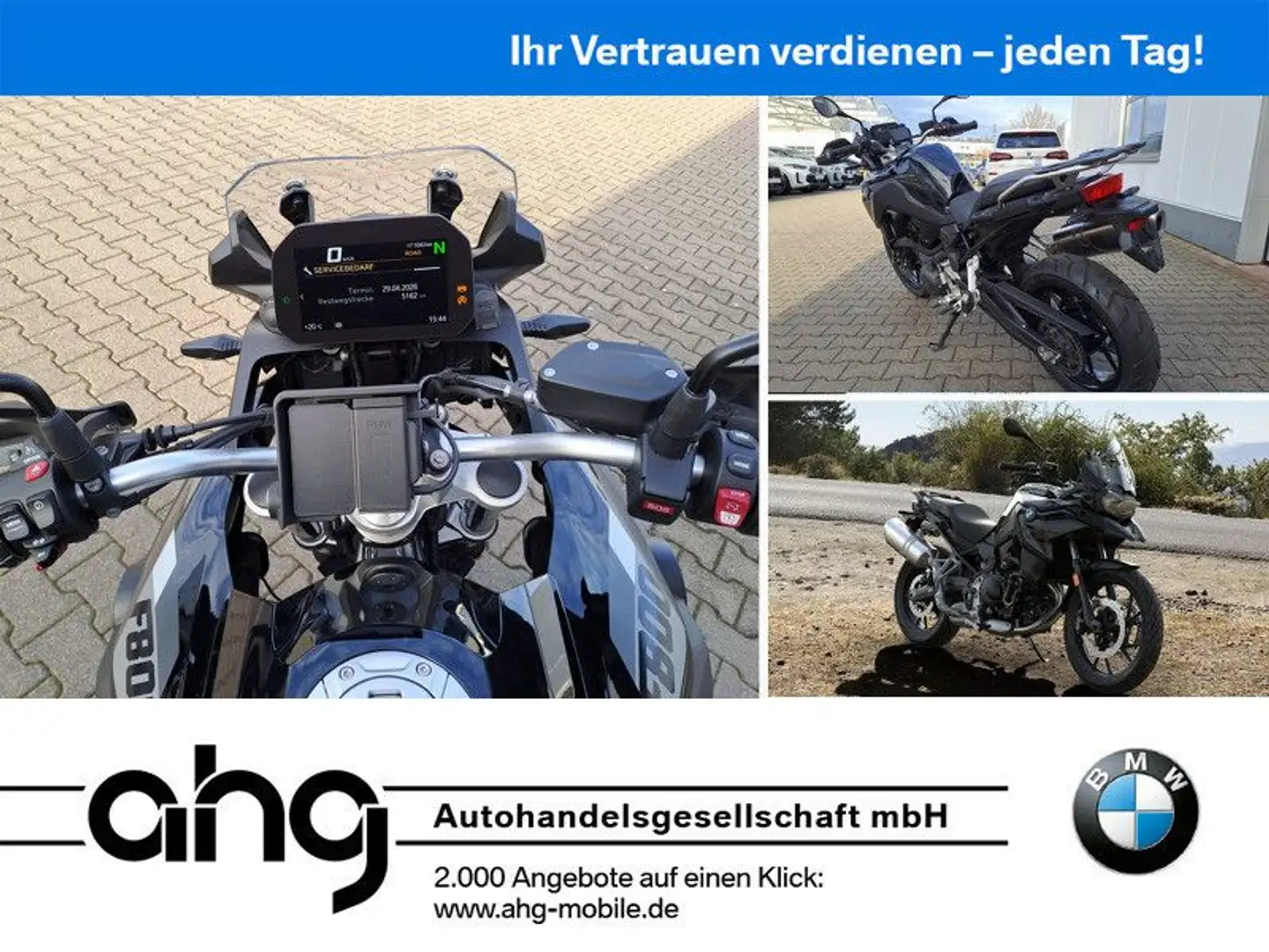 BMW F 800 GS Komfort-Touring-Paket Tieferlegung uvm. Fekete - 1