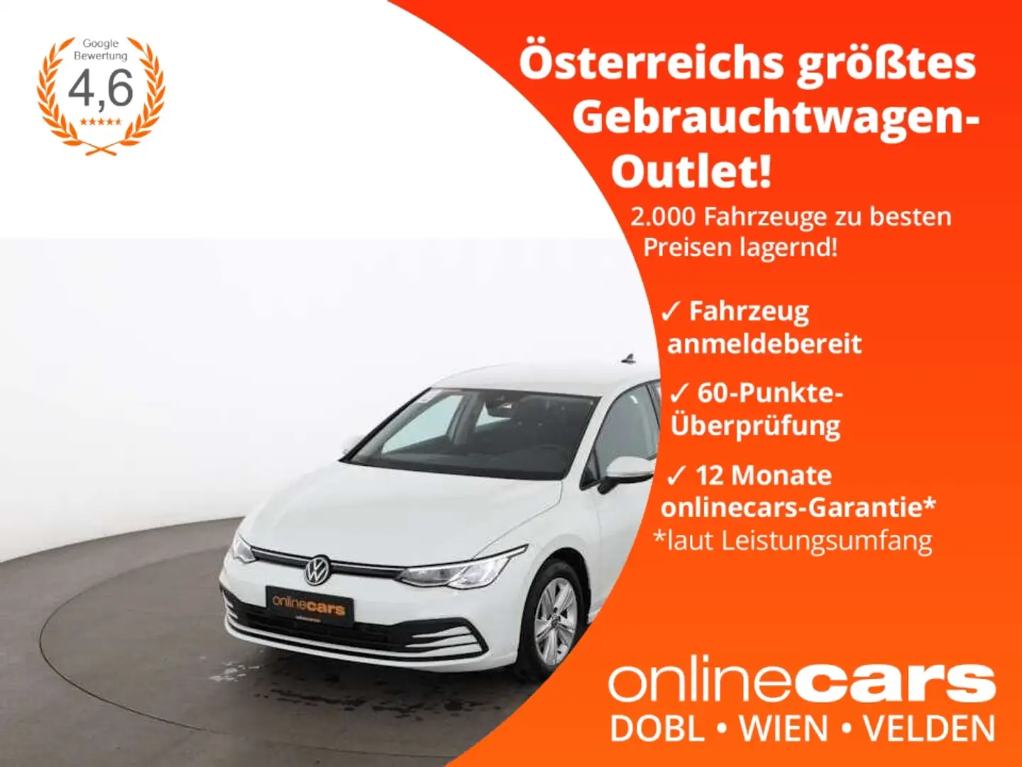 Volkswagen Golf VIII 2.0 TDI Life Aut LED RADAR NAVI ASSIST Weiß - 1