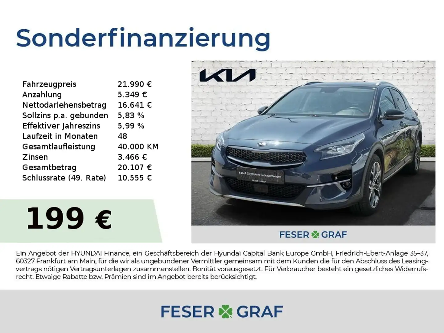 Kia XCeed T-GDI 1.6 Navi Leder Panorama Keyless Blau - 1