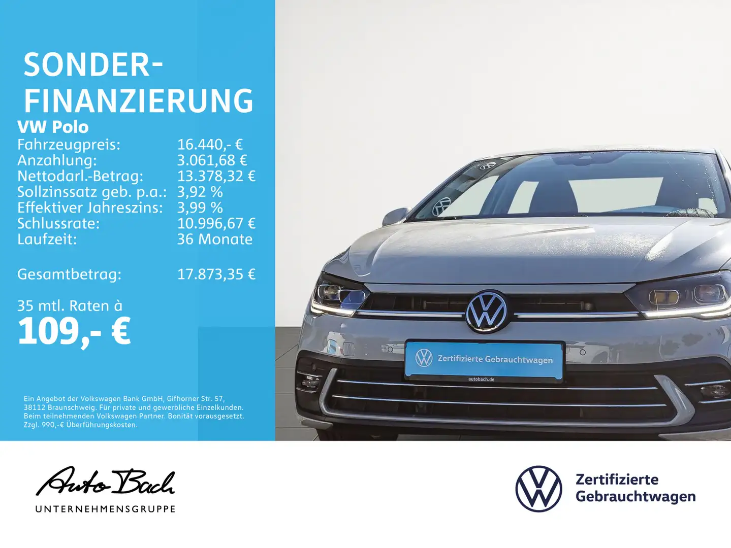 Volkswagen Polo 1.0 TSI Style, Travel Assist, LED-Matrix, A Gris - 2