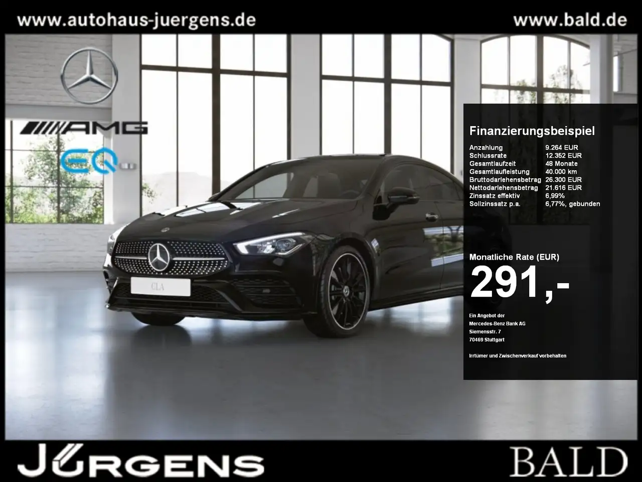 Mercedes-Benz CLA e Coupé AMG-Sport/Pano/Burm/Night/Cam/19