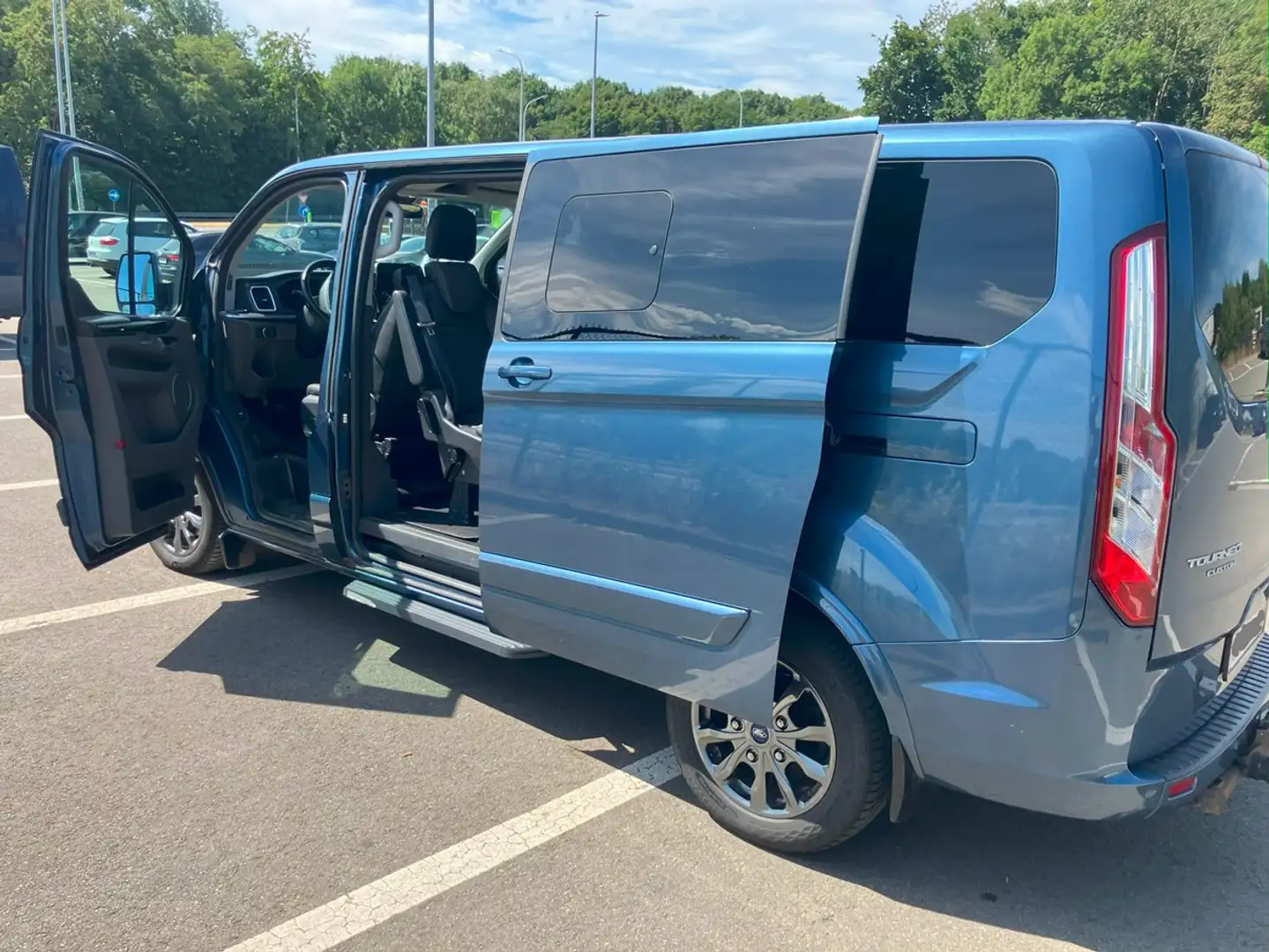 Ford Tourneo Custom Tourneo Custom 320 L2H1 VA MH Titanium X Bleu - 2
