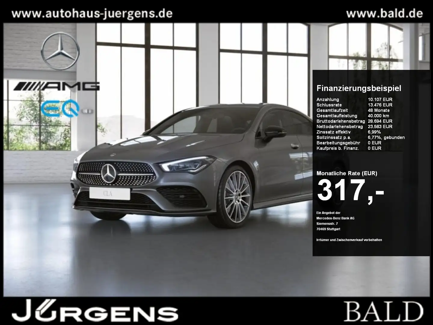 Mercedes-Benz CLA 250 e AMG/Wide/ILS/HUD/Cam/Amb/Sound/Night Grau - 1