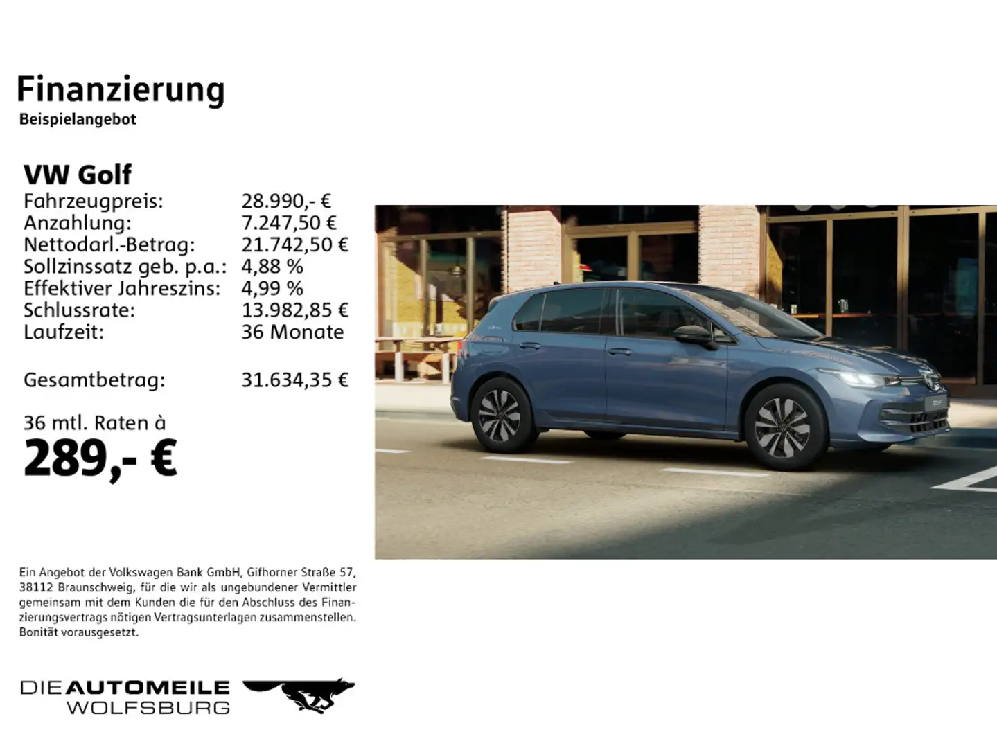 Volkswagen Golf 8 VIII 1.5 eTSI DSG Goal HeadUp/LED/ACC Blau - 2