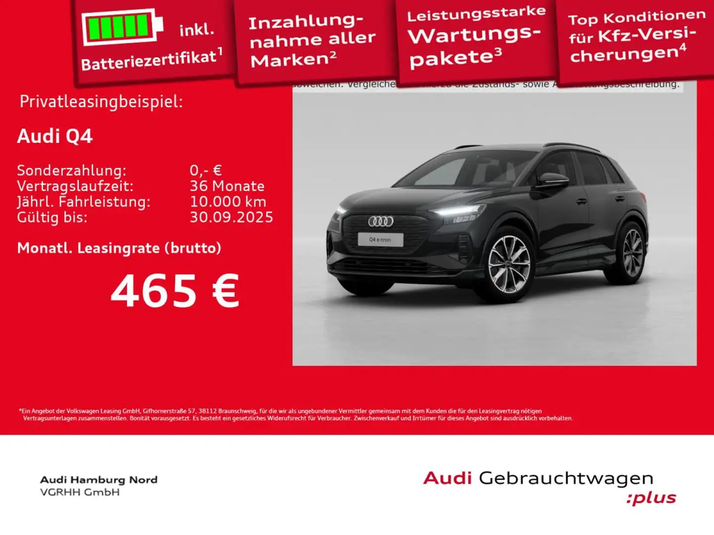 Audi Q4 e-tron Q4 45 e-tron quattro S line AHK Sound ACC Navi Schwarz - 1