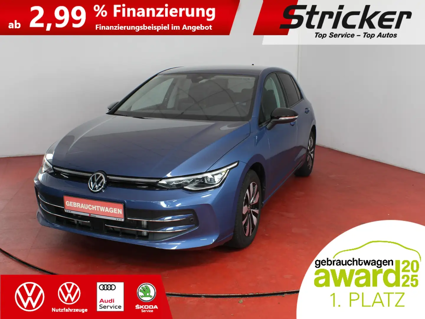 Volkswagen Golf Goal 2.0TDI DSG 245,-ohne Anzahlung Navi AHK Kame Blau - 2
