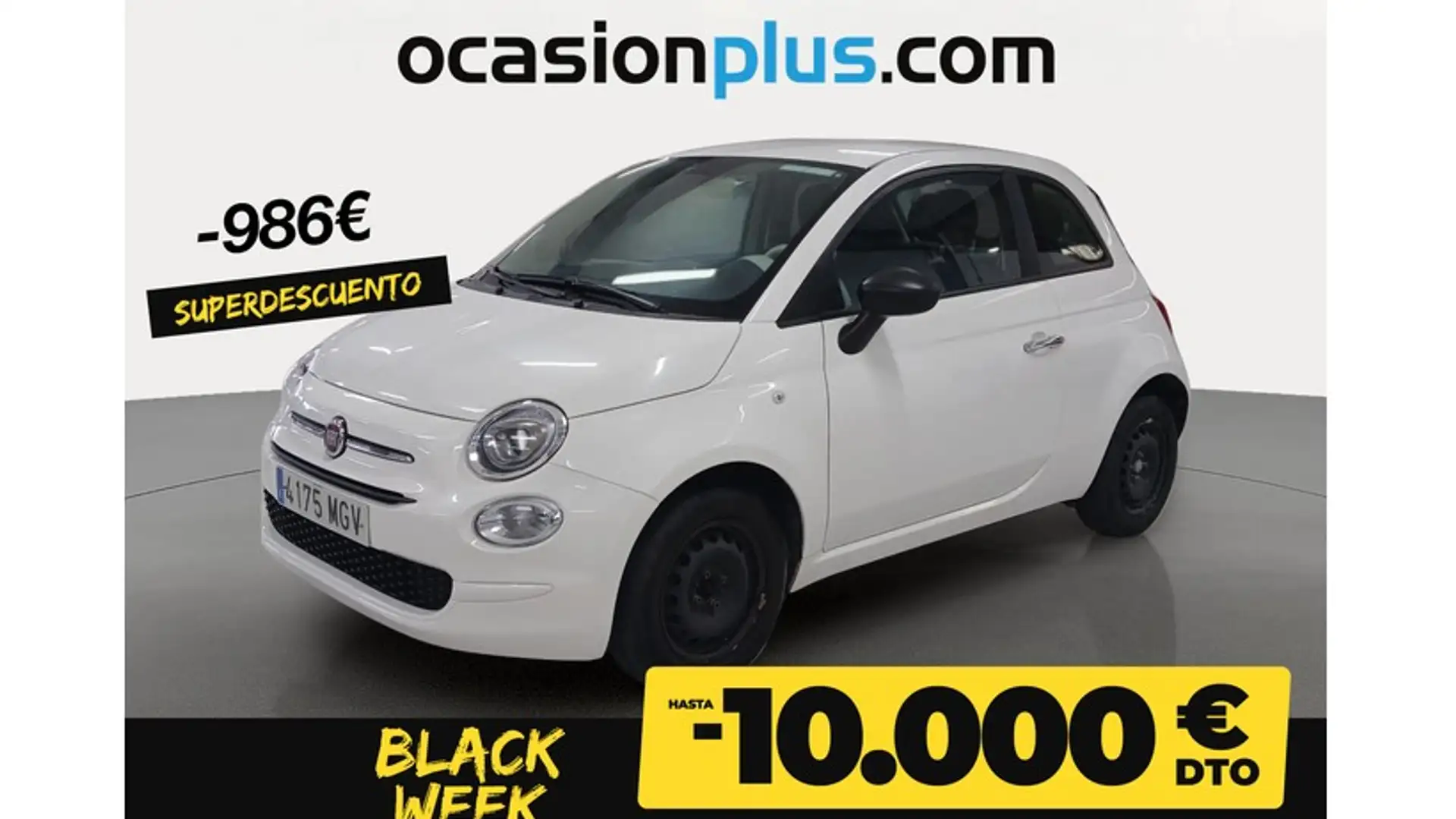 Fiat 500 1.0 Hybrid Monotrim 52kW Weiß - 1