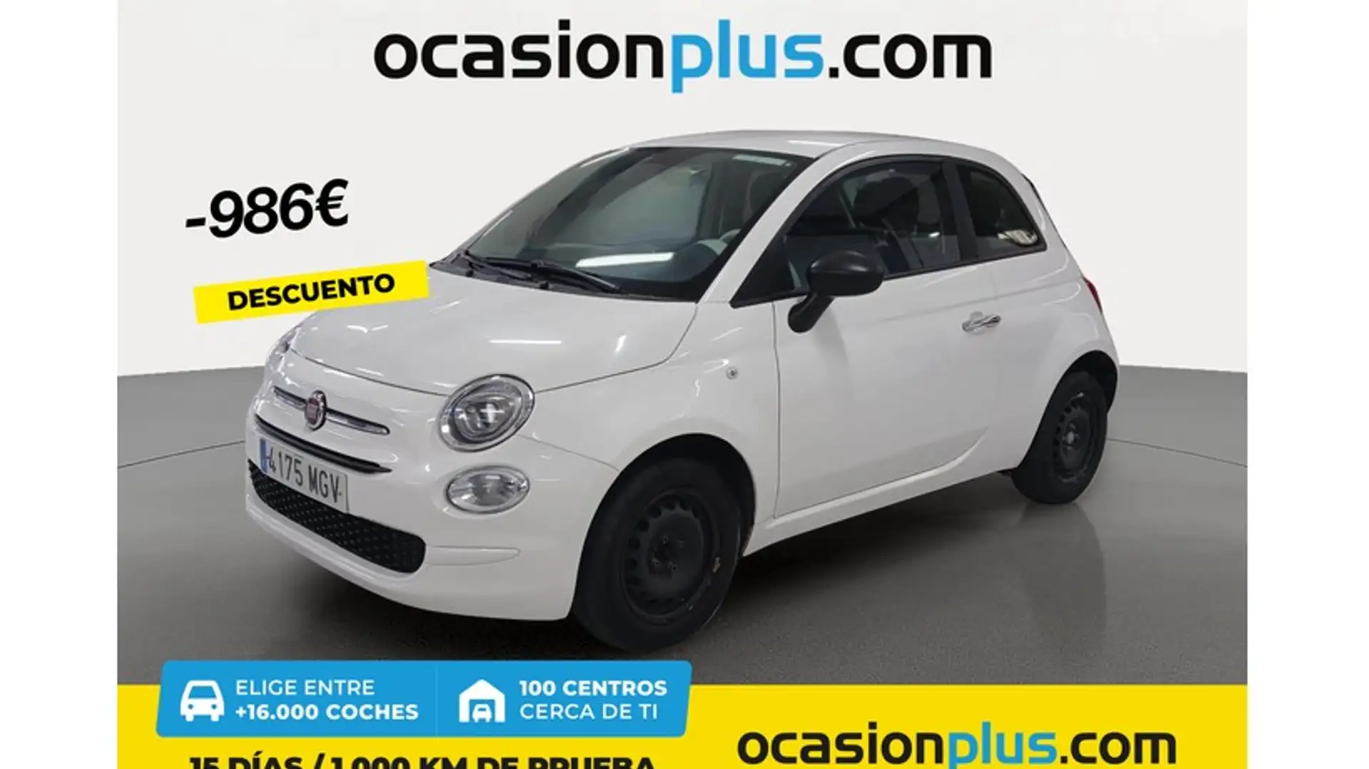 Fiat 500 1.0 Hybrid Monotrim 52kW Blanc - 1