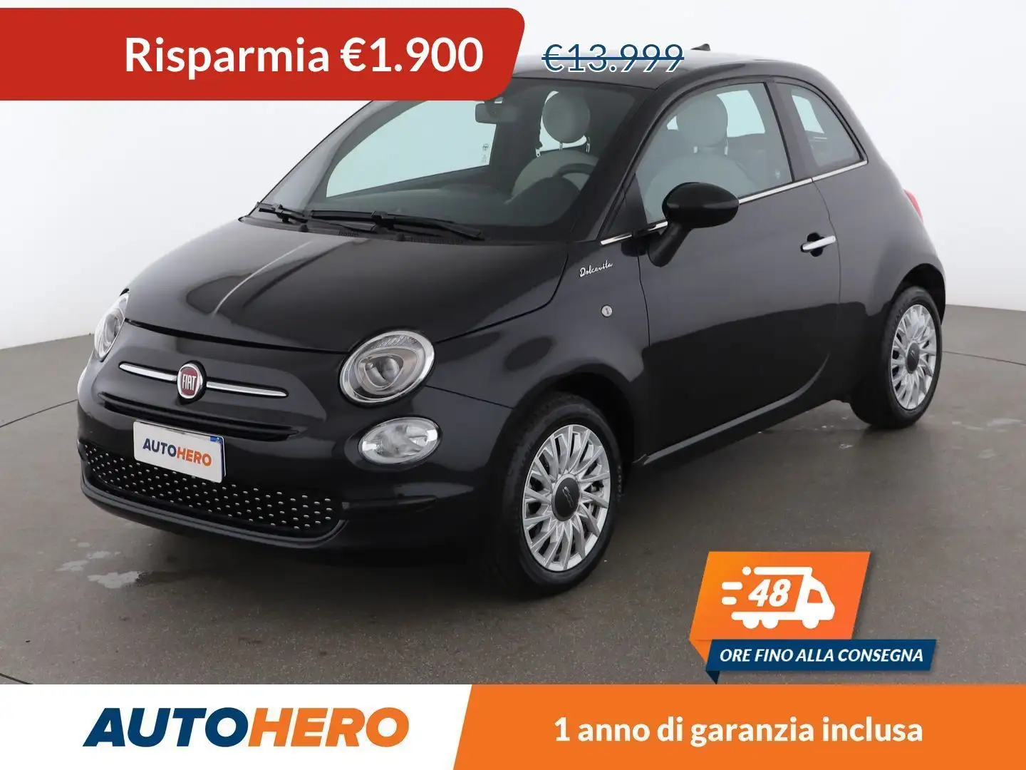 Fiat 500 1.0 Mild-Hybrid Dolcevita MHEV Nero - 1