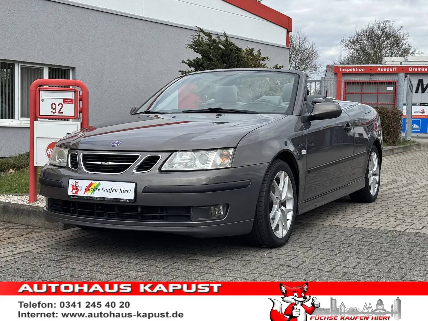 Saab 9-3 1.9 Cabrio Automatik/StandHz/Leder/Navi/Ahk Grau - 1
