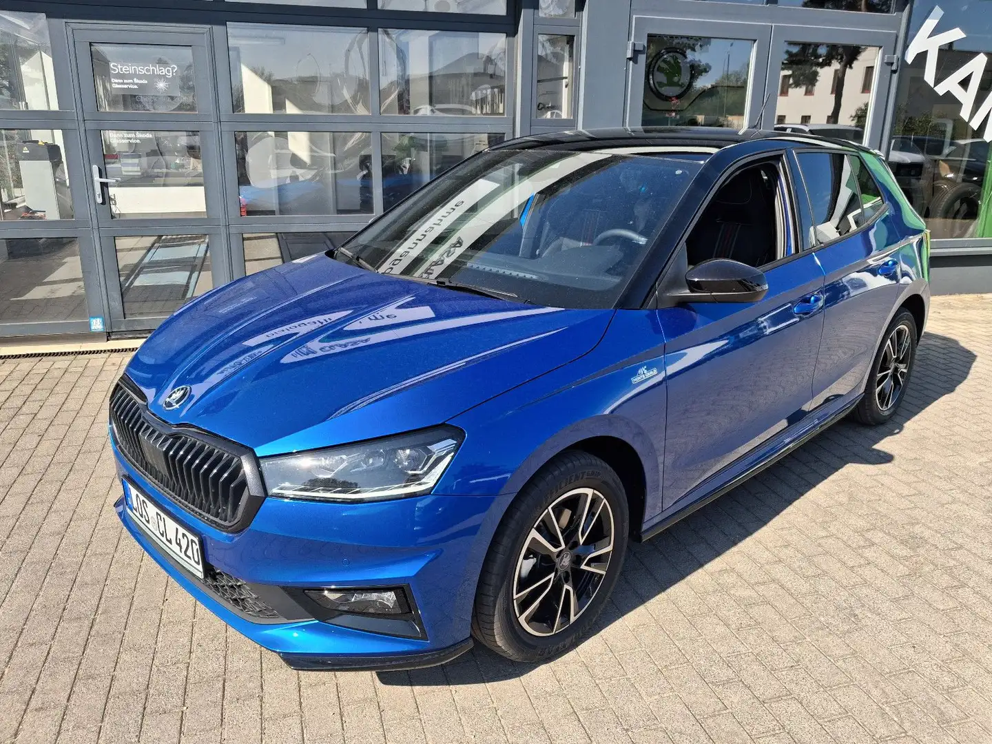 Skoda Fabia 1.0l TSI Monte Carlo 116 PS FSH ACC RFK SH Blau - 2