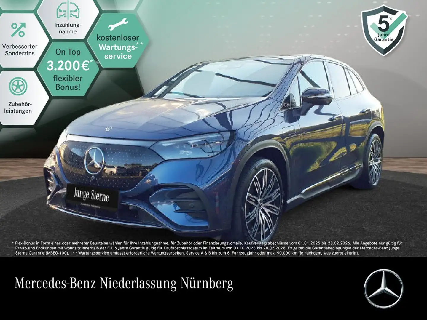 Mercedes-Benz EQE SUV EQE 350 4M AMG+NIGHT+PANO+360+BURMESTER+KEYLESS Blau - 1
