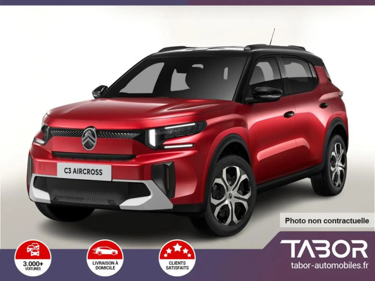 Citroen C3 Aircross PLUS TURBO 100 radar cam BT Rouge - 1