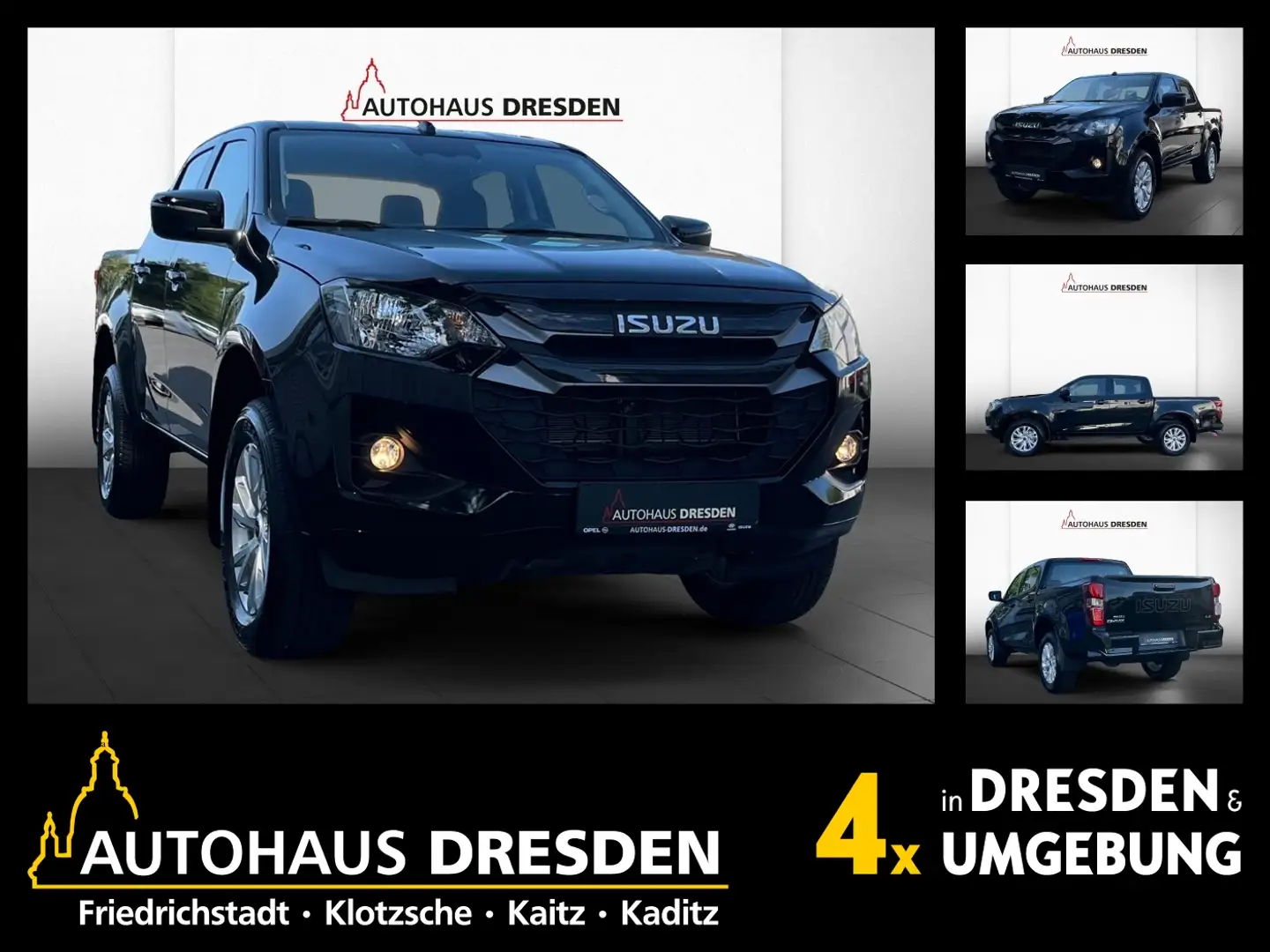 Isuzu D-Max 1.9 TD Double Cab LS SHZ+PDC+SoundSys+AUT Negro - 1