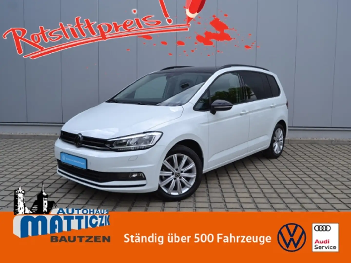 Volkswagen Touran 1.5 TSI DSG Highline BLACK-STYLE/7-SITZER/LED/NAV Weiß - 1