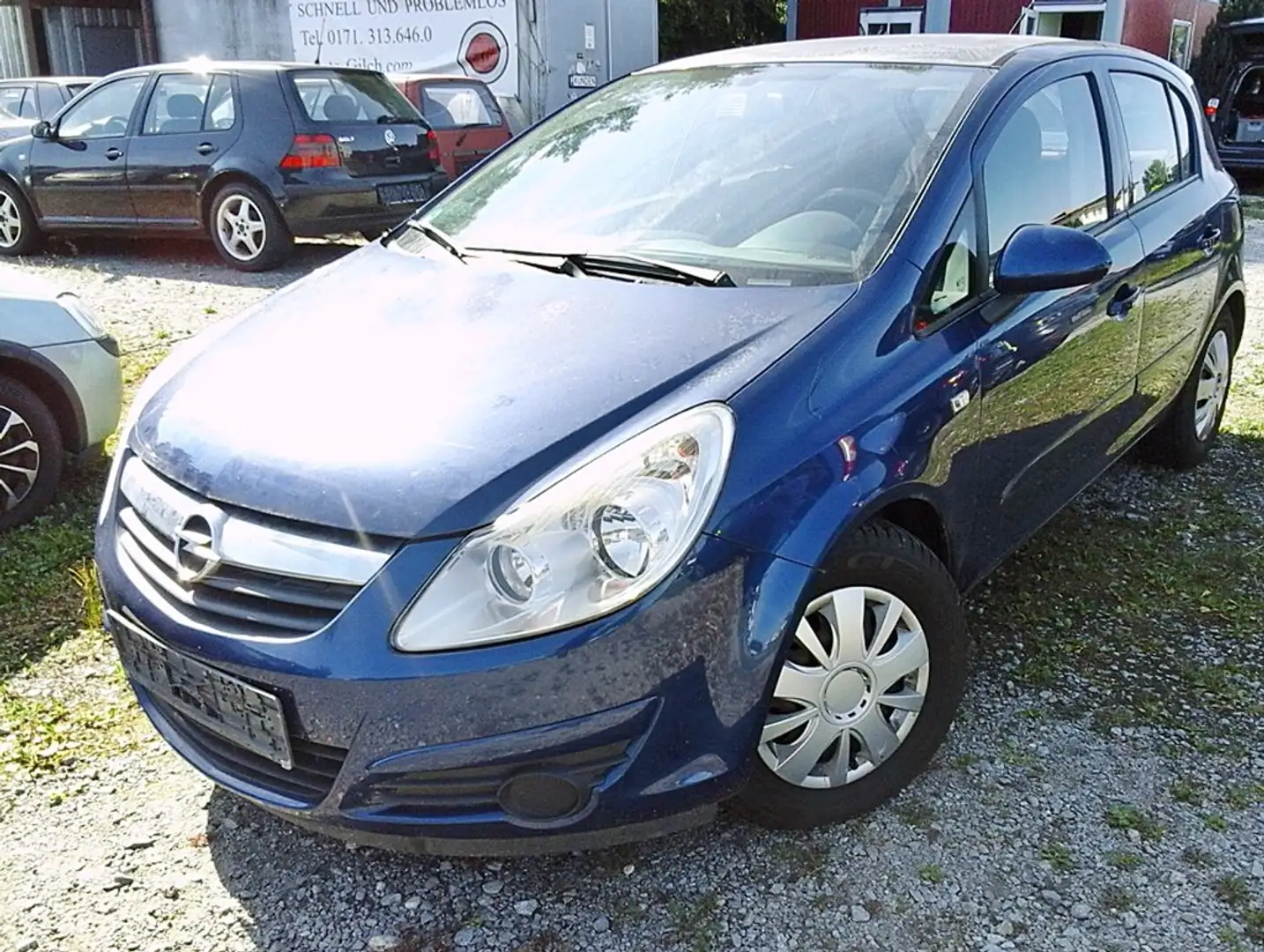 Opel Corsa -D 1.3i -2007/ met+Klima+FH+Isofix+ABS/ 5 türig Blau - 1