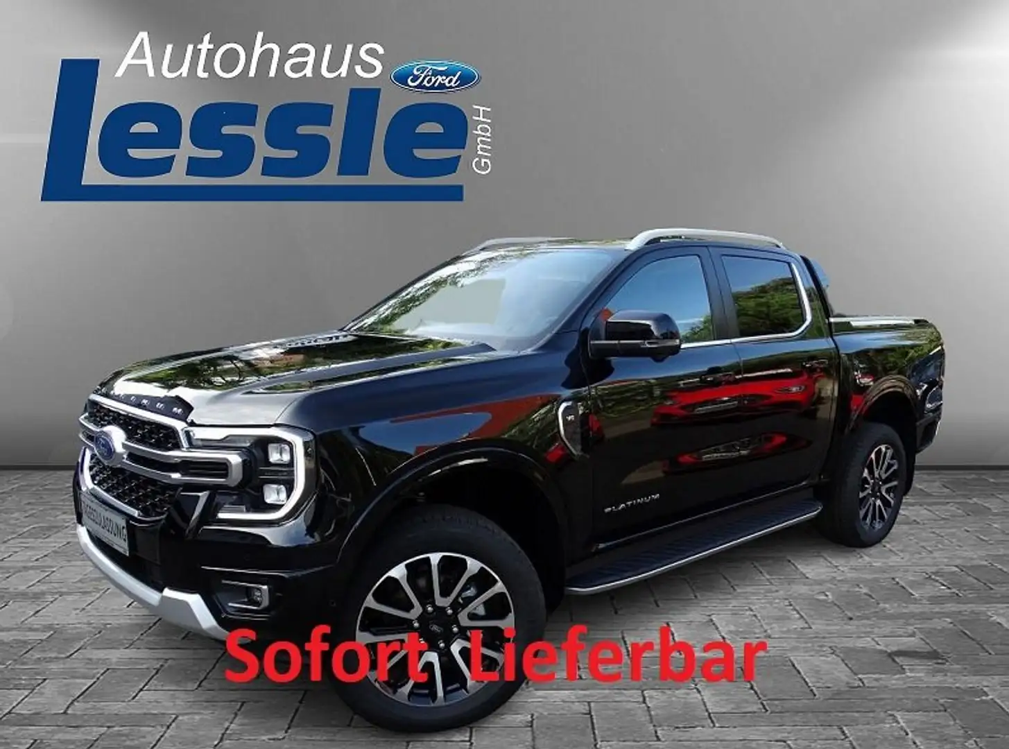 Ford Ranger Platinum 3,0D V6 ROLLO/ACC/AHK/360°/NAVI/LEDER Negro - 1