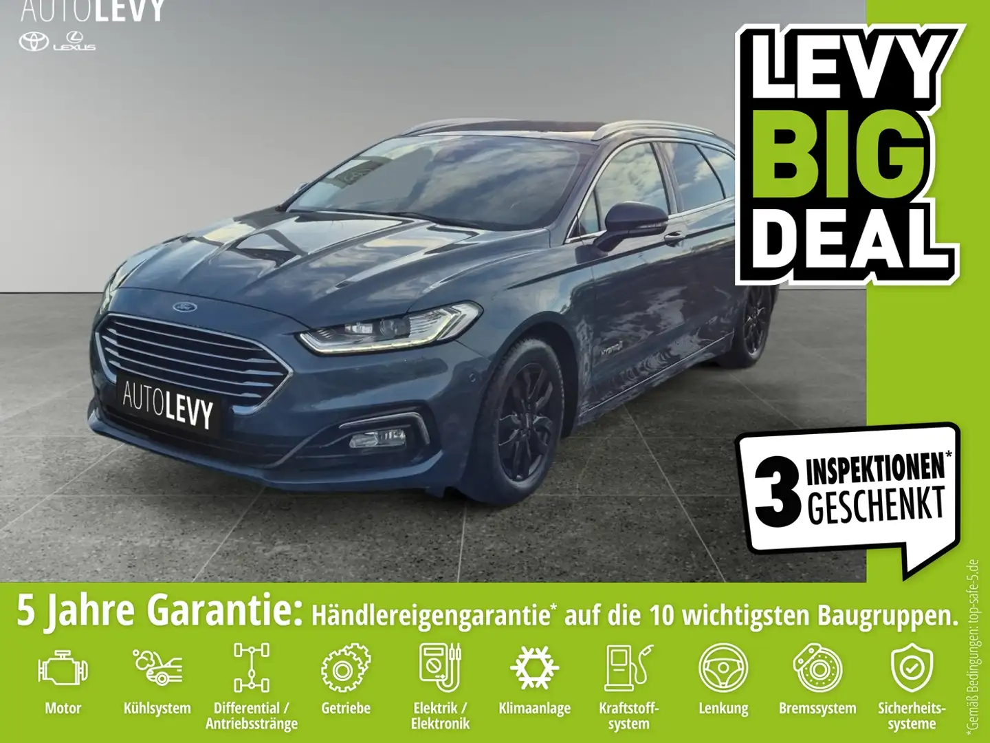 Ford Mondeo Turnier 2.0 Hybrid AHK*NAVI*SHZ*RFK*WKR*LM Blau - 1
