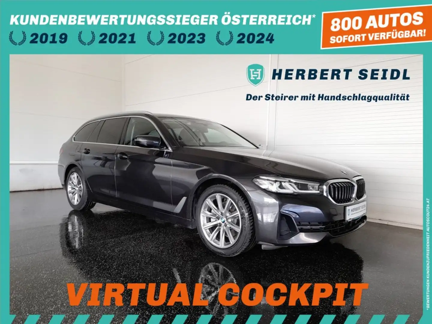 BMW 520 d Touring Aut *ADAPT. LED / NAVI / HEAD-UP / LIVE COCKPITPROF. / KAMERA / ACC / E-KLAPPE* Grau - 1