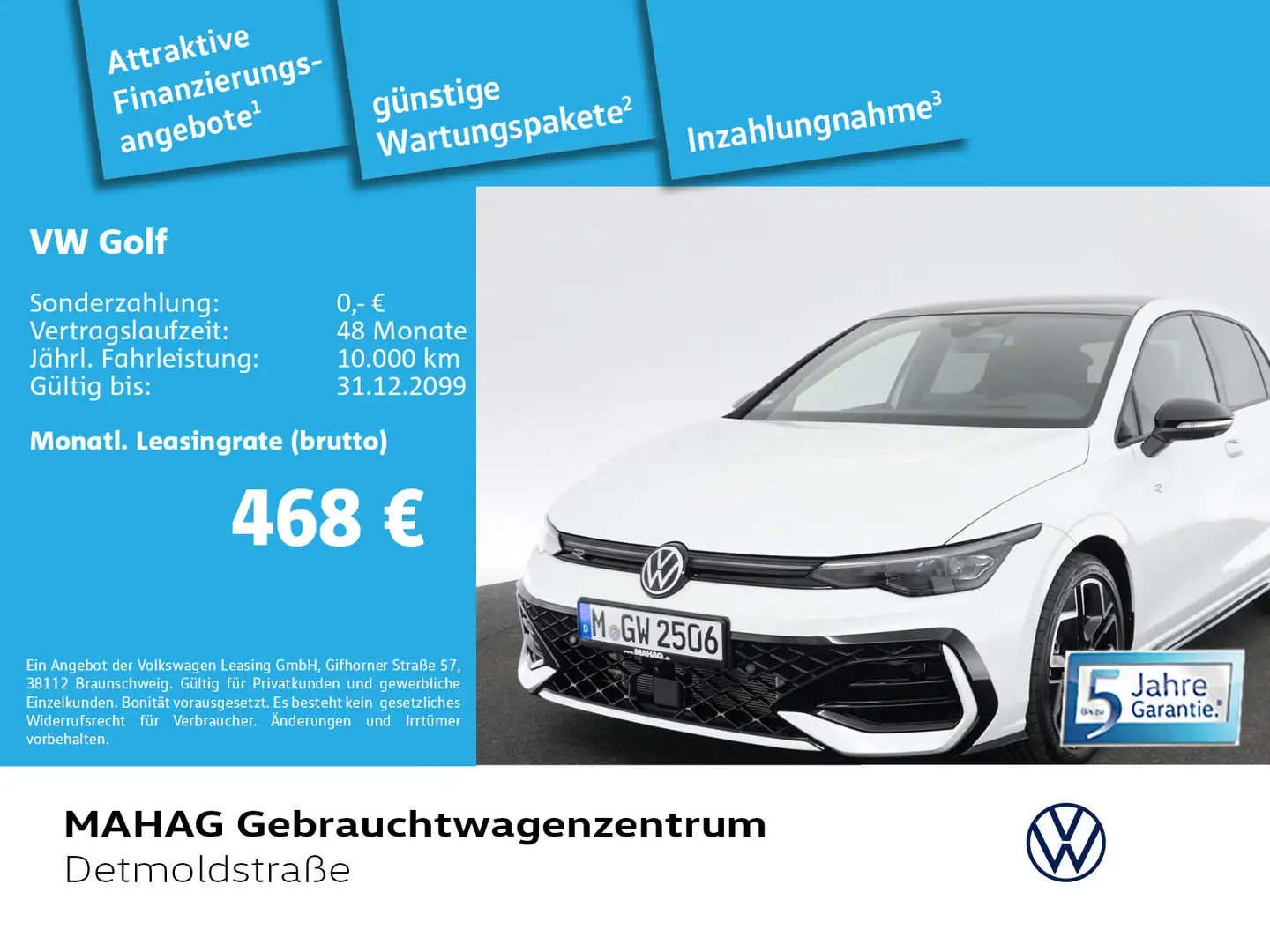 Volkswagen Golf VIII 2.0 TDI R-Line BlackStyle AHK IQ.Light Weiß - 1
