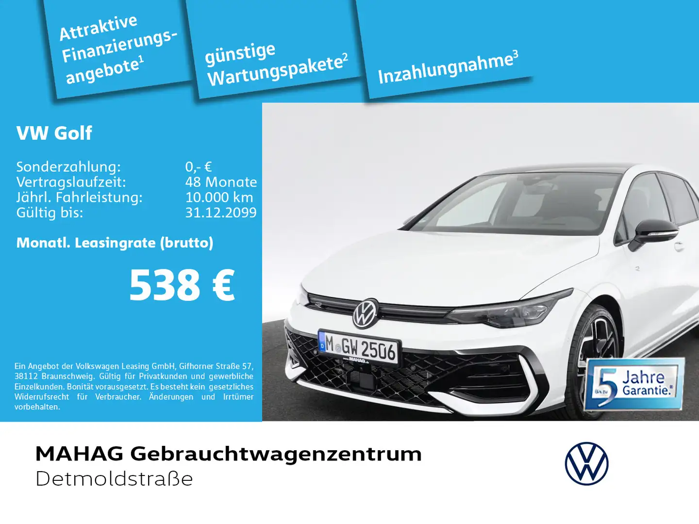 Volkswagen Golf VIII 2.0 TDI R-Line BlackStyle AHK IQ.Light Weiß - 1