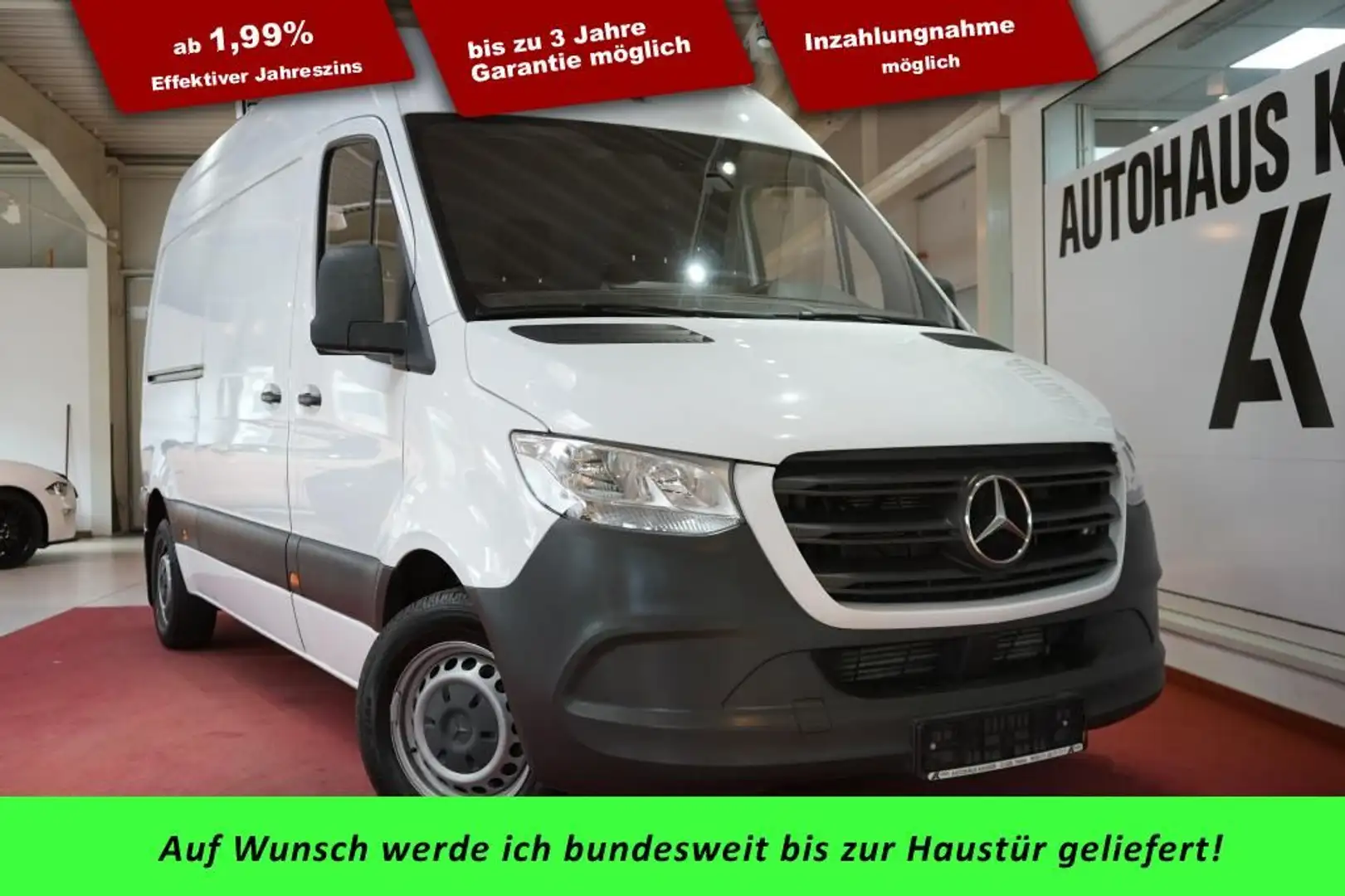 Mercedes-Benz Sprinter 214 Hoch *Kamera*AHK* Weiß - 1