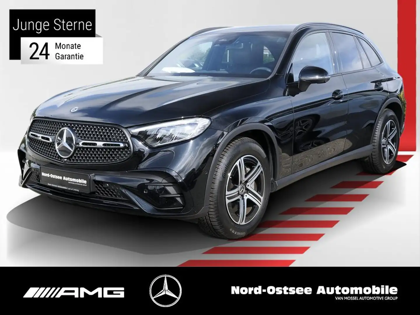 Mercedes-Benz GLC 220 d 4M AMG NAVI AHK LED TOTWINKEL NIGHT Zwart - 1