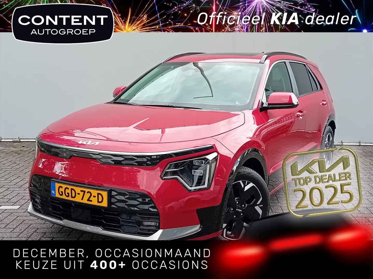 Kia e-Niro 64,8 kWh ExecutiveLine |Schuifdak |Uniek 18dkm! Rot - 1