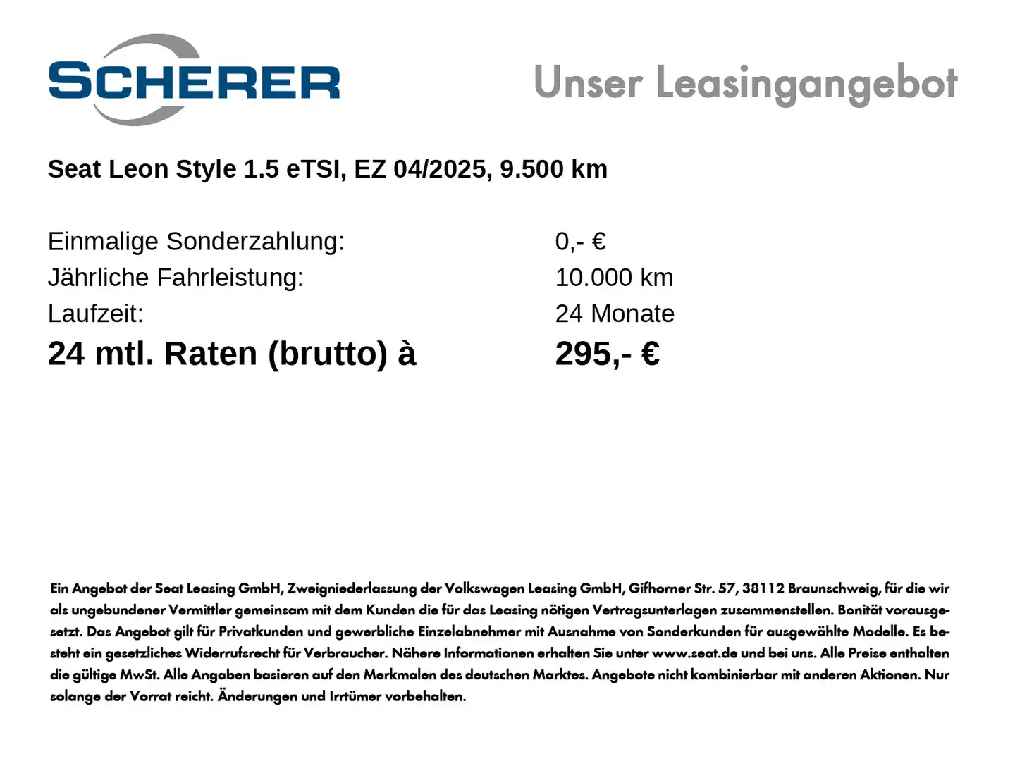 SEAT Leon Style Edition 1.5 eTSI DSG Navi/ Fahrassist Grau - 2