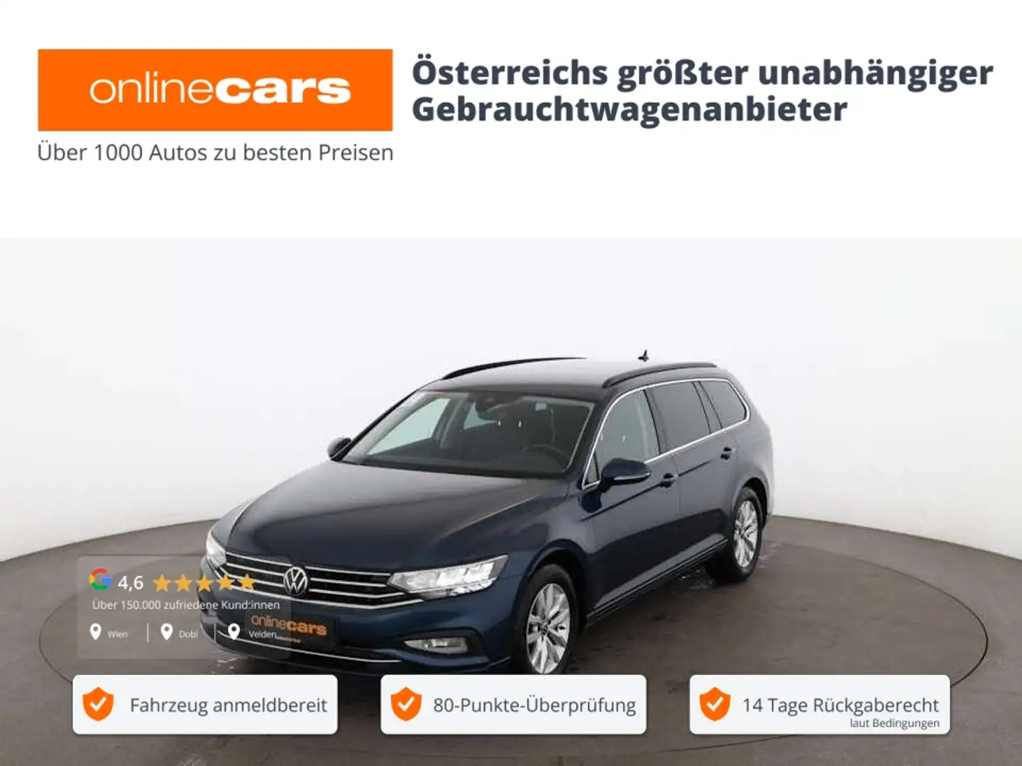 Volkswagen Passat Variant 2.0 TDI Business Aut LED AHK RADAR Blau - 1