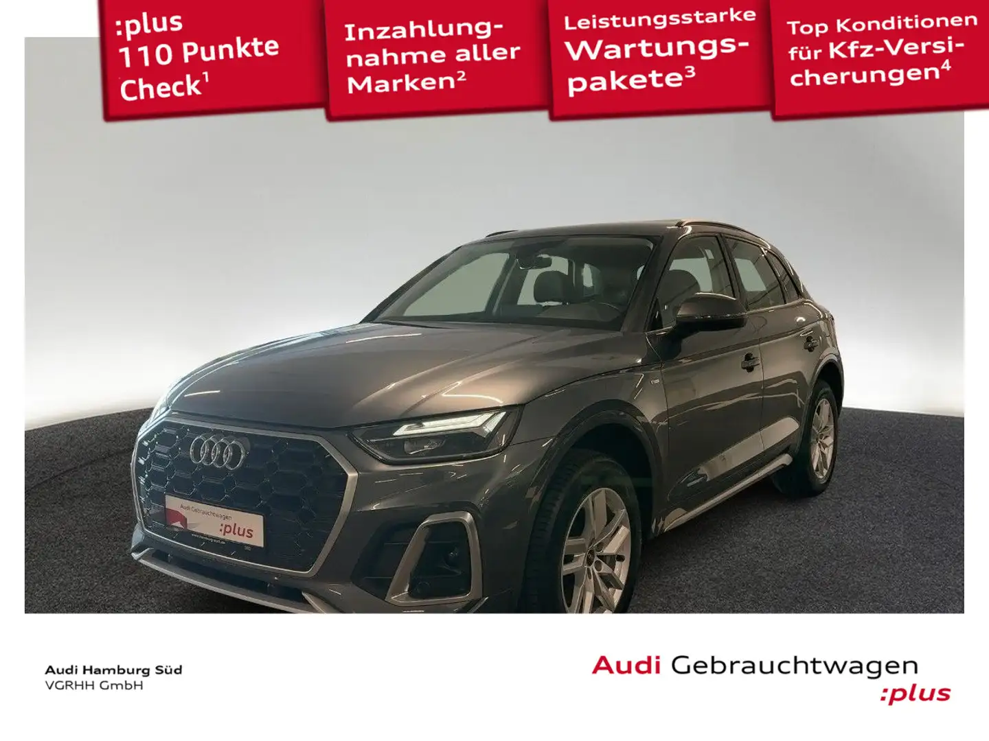 Audi Q5 50 TFSI e S line qu. S tronic NAVI/AHK/KAMERA Gris - 1