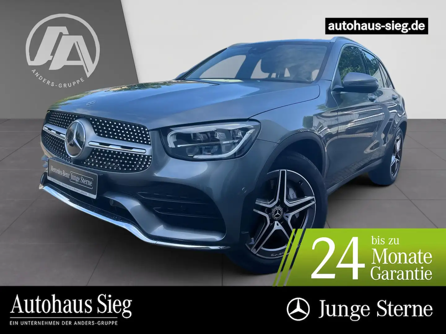Mercedes-Benz GLC 400 d 4M AMG+digCock+Distr+AHK+360+Sitzklima Grau - 1