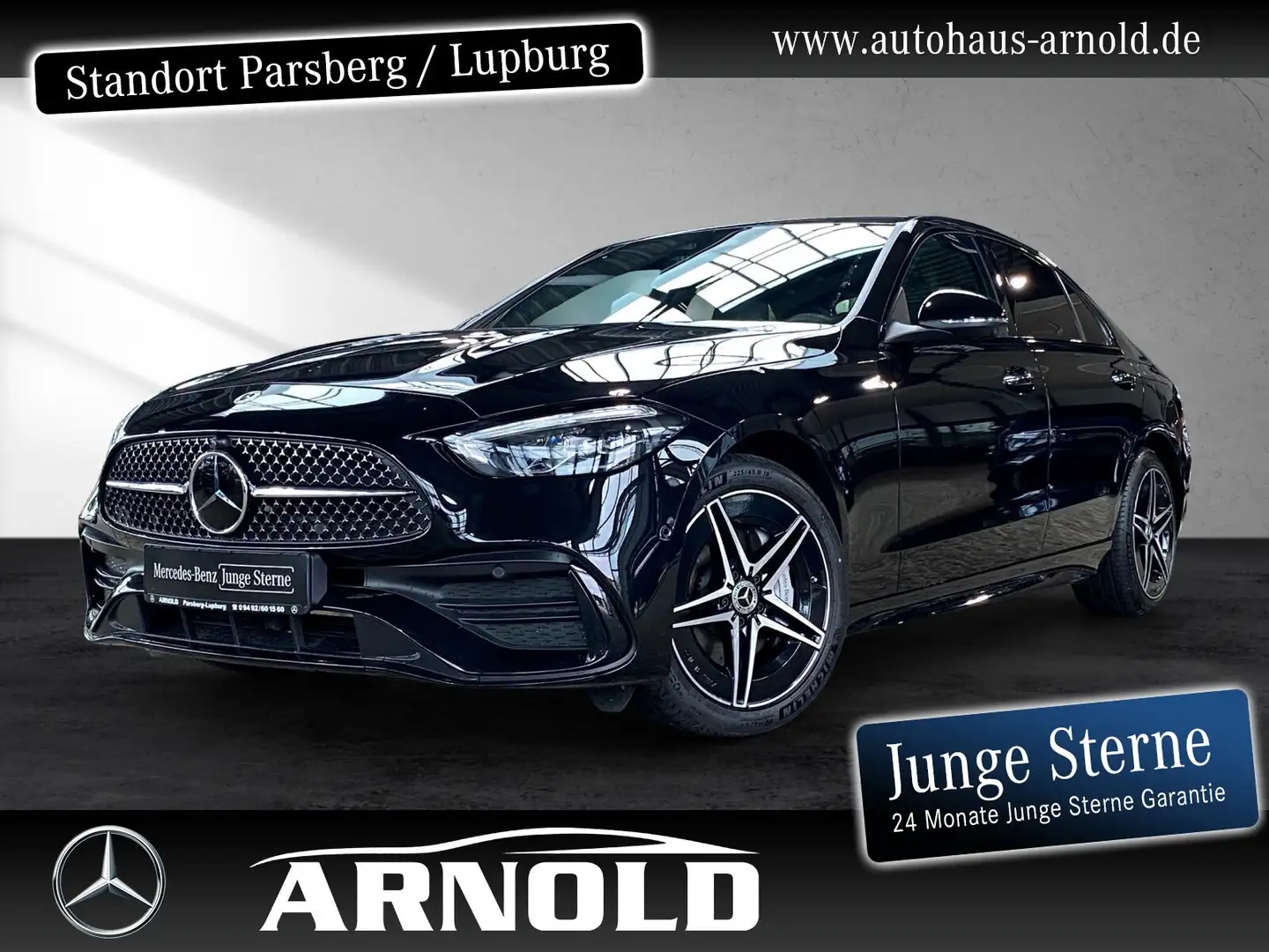 Mercedes-Benz C 300 C 300 e Edition AMG-Line HUD Distr Burmester 360 Negro - 1