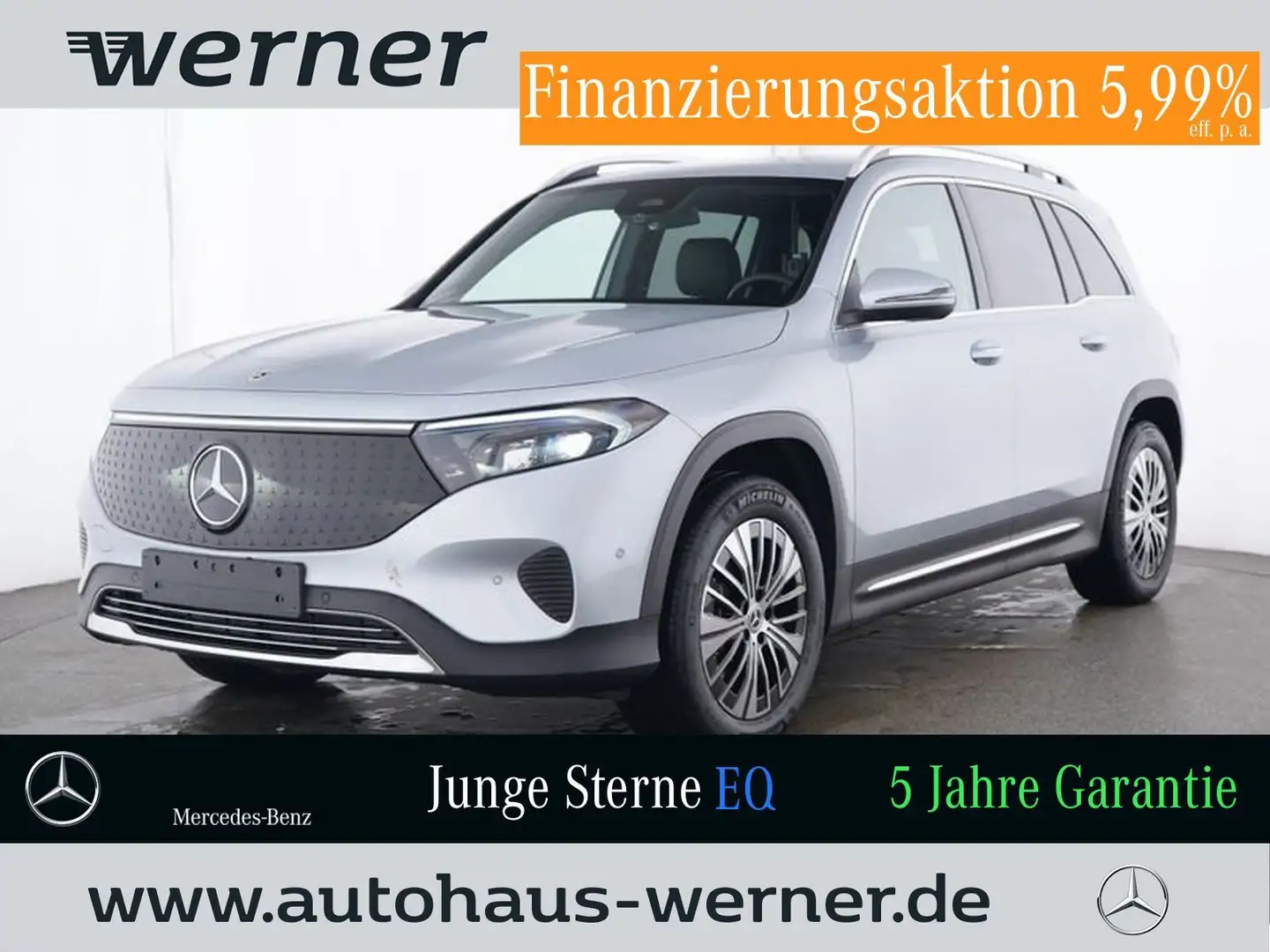 Mercedes-Benz EQB 300 4M PROG-ADV+ MEMORY FAP BURMESTER WDGLAS Argintiu - 1