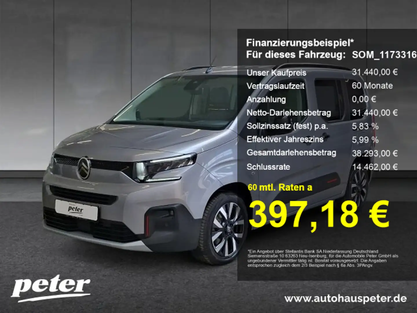 Citroen Berlingo Berlingo M BHDi 130 EAT8 MAX +Winter+Techno+XTR Grau - 1