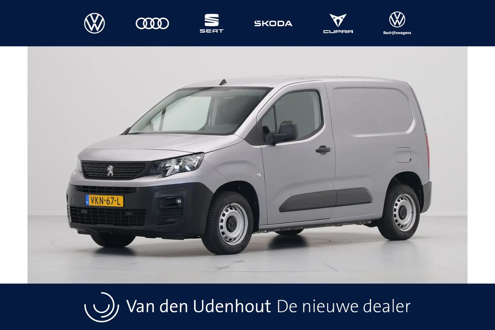 Peugeot Partner 1.5 BlueHDI Premium Navi via App Pdc Airco Cruise Grijs - 1