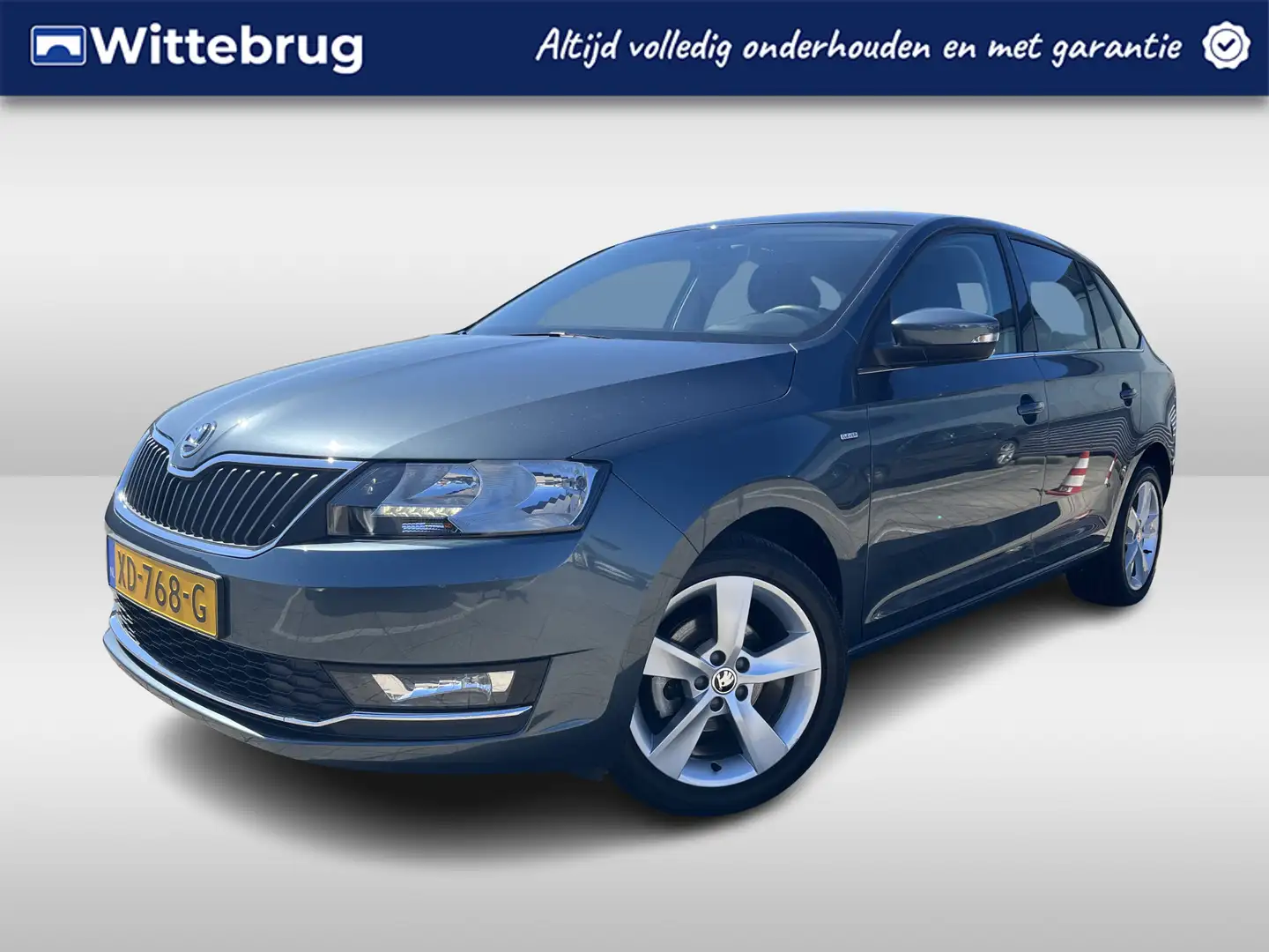 Skoda Rapid/Spaceback 1.0 TSI 95pk Greentech Clever / Navigatie / Clima Gris - 1