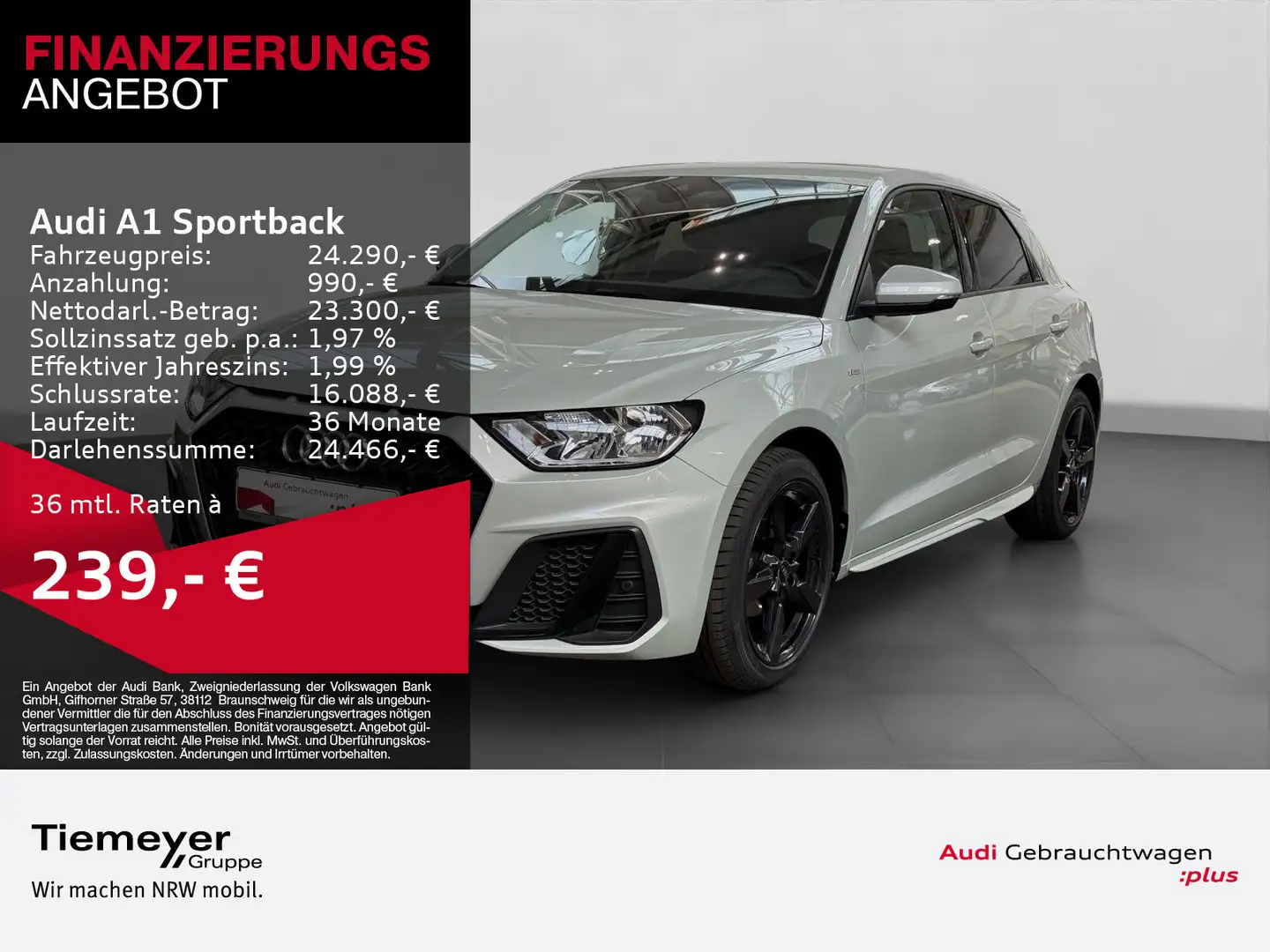 Audi A1 25 TFSI s-tronic S LINE LM17 SPORTS Silber - 1