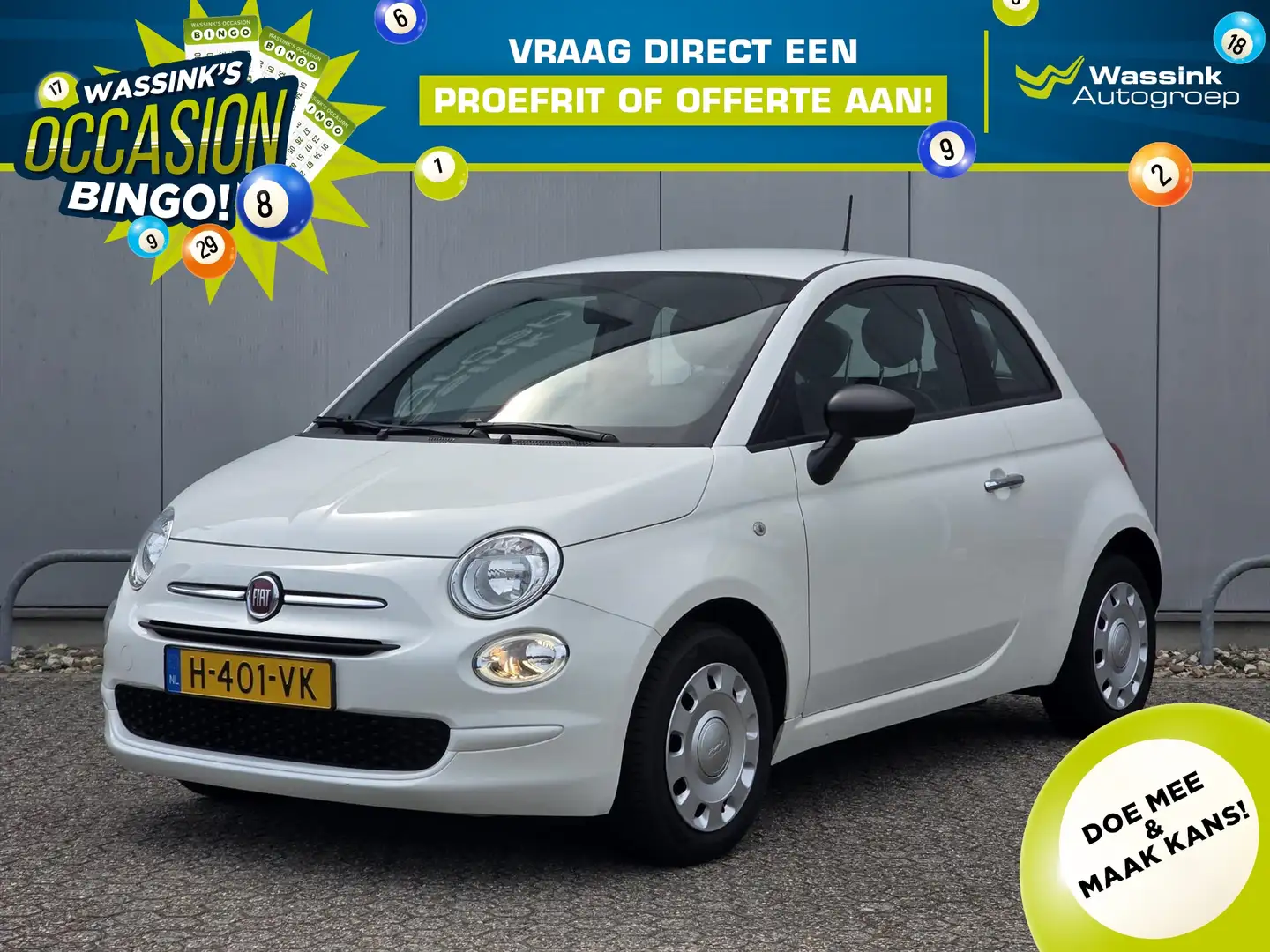 Fiat 500 70pk Hybrid Pop | Airco | Cruise Control Blanco - 1