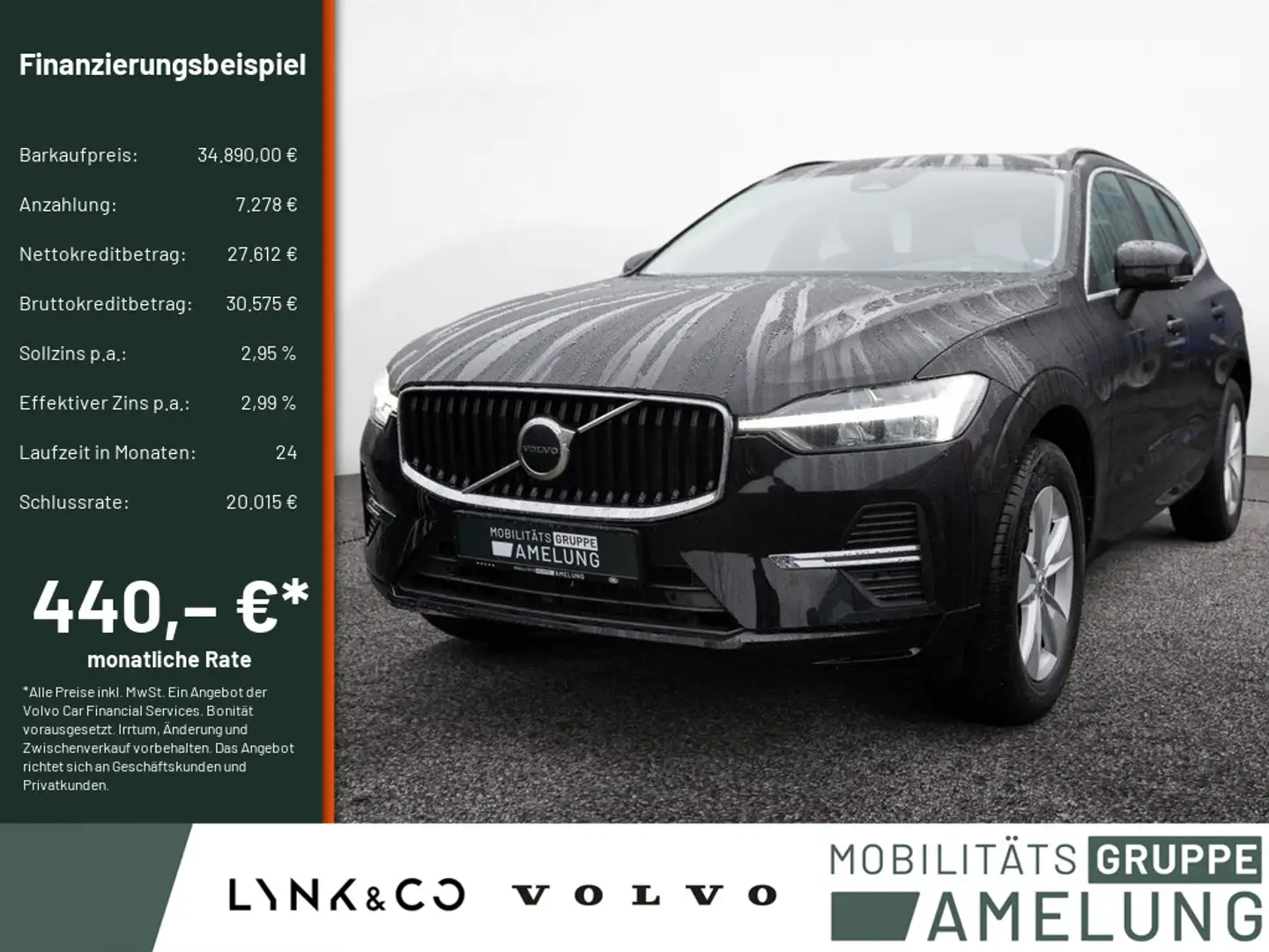Volvo XC60 B4 2.0 Core 2WD aus 1.Hand FACEL. LED Schwarz - 1