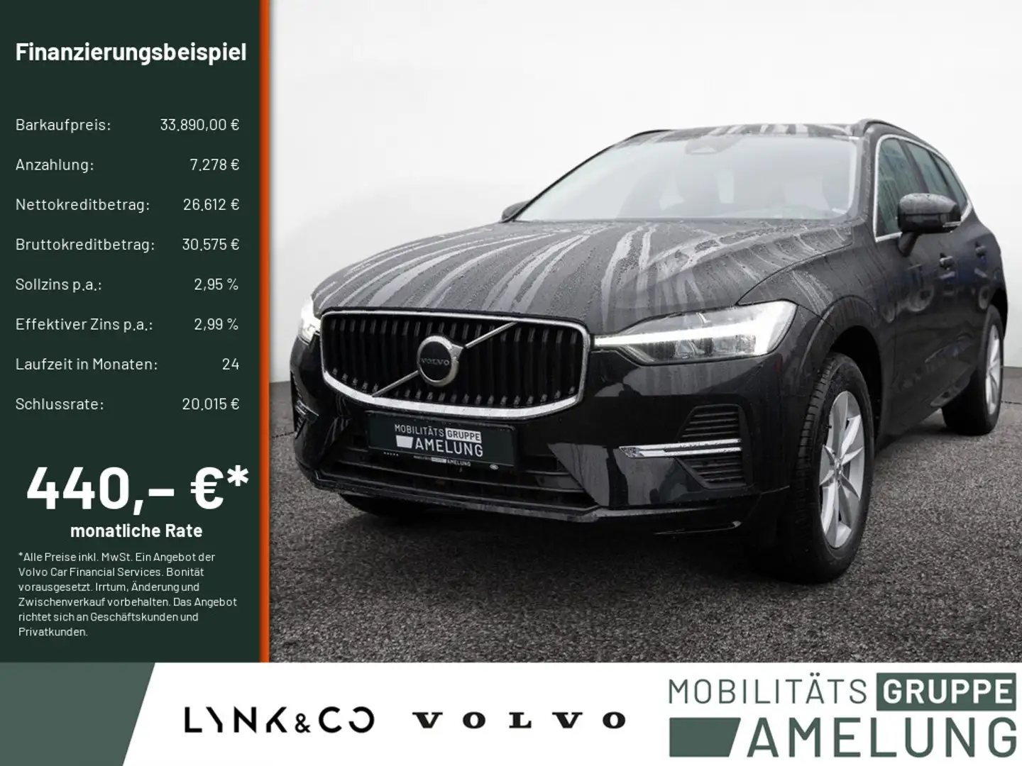 Volvo XC60 B4 2.0 Core 2WD aus 1.Hand FACEL. LED Schwarz - 1
