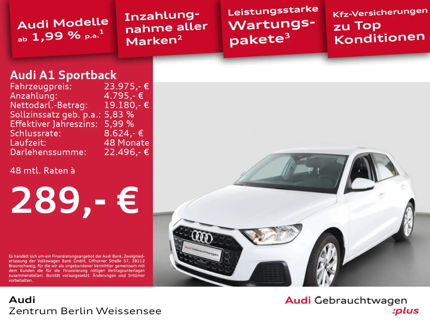 Audi A1 25 TFSI S-TRO*ADVANCED*SHZ*GRA*PDC* Weiß - 1