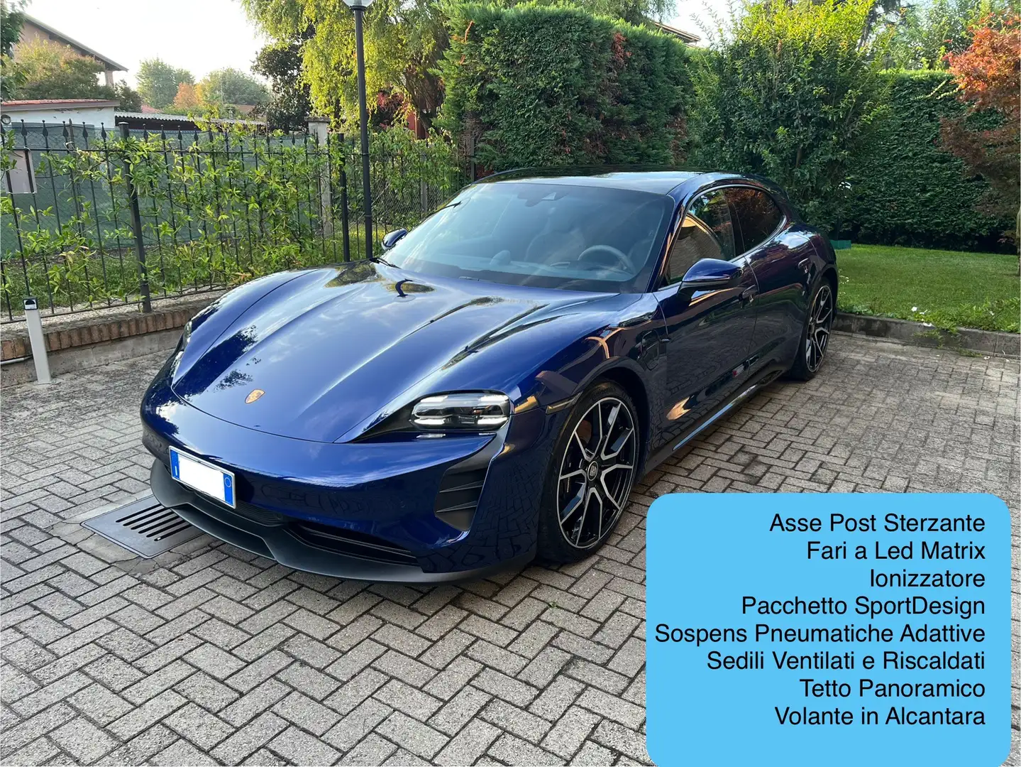 Porsche Taycan Sport Turismo 5p.Batt.Plus+Lift+AssePoSte IVA ESP Blu/Azzurro - 2