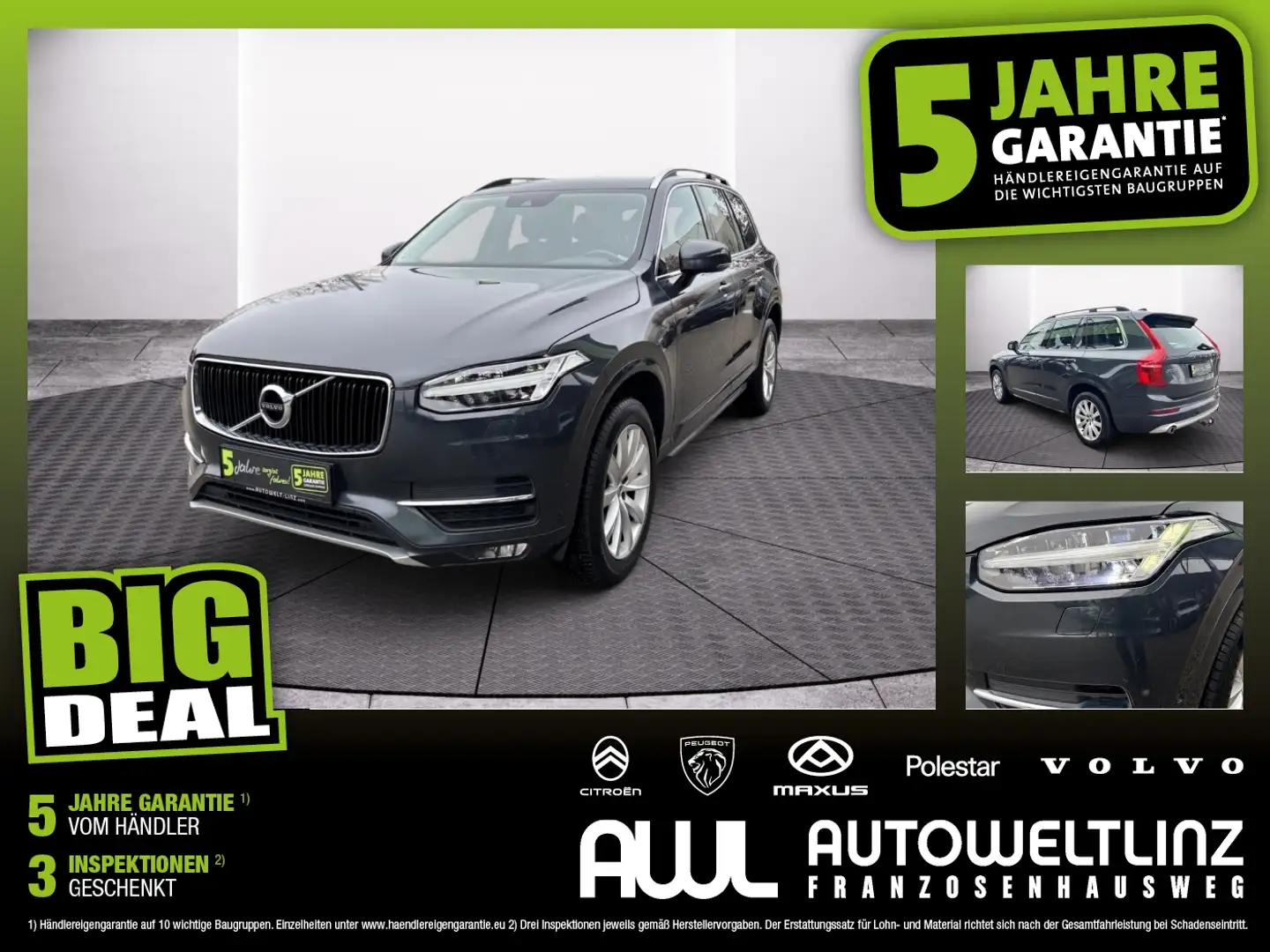Volvo XC90 D4 Momentum AHK+LED+Navi+Standh. Grau - 1