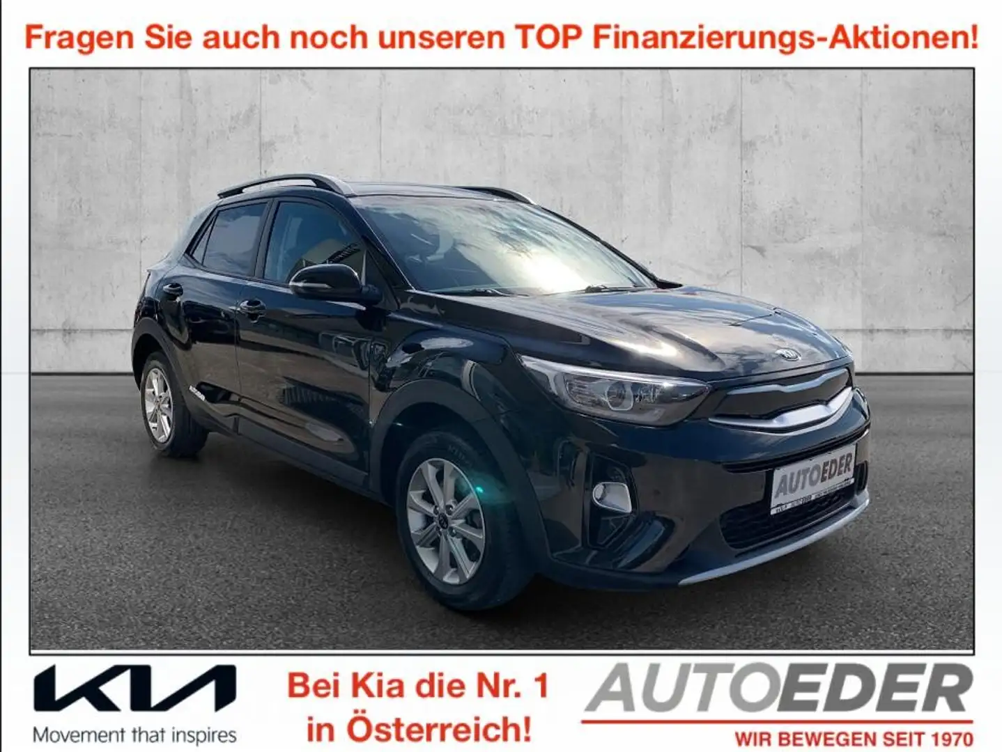 Kia Stonic 1,25 MPI ISG Silber Schwarz - 1