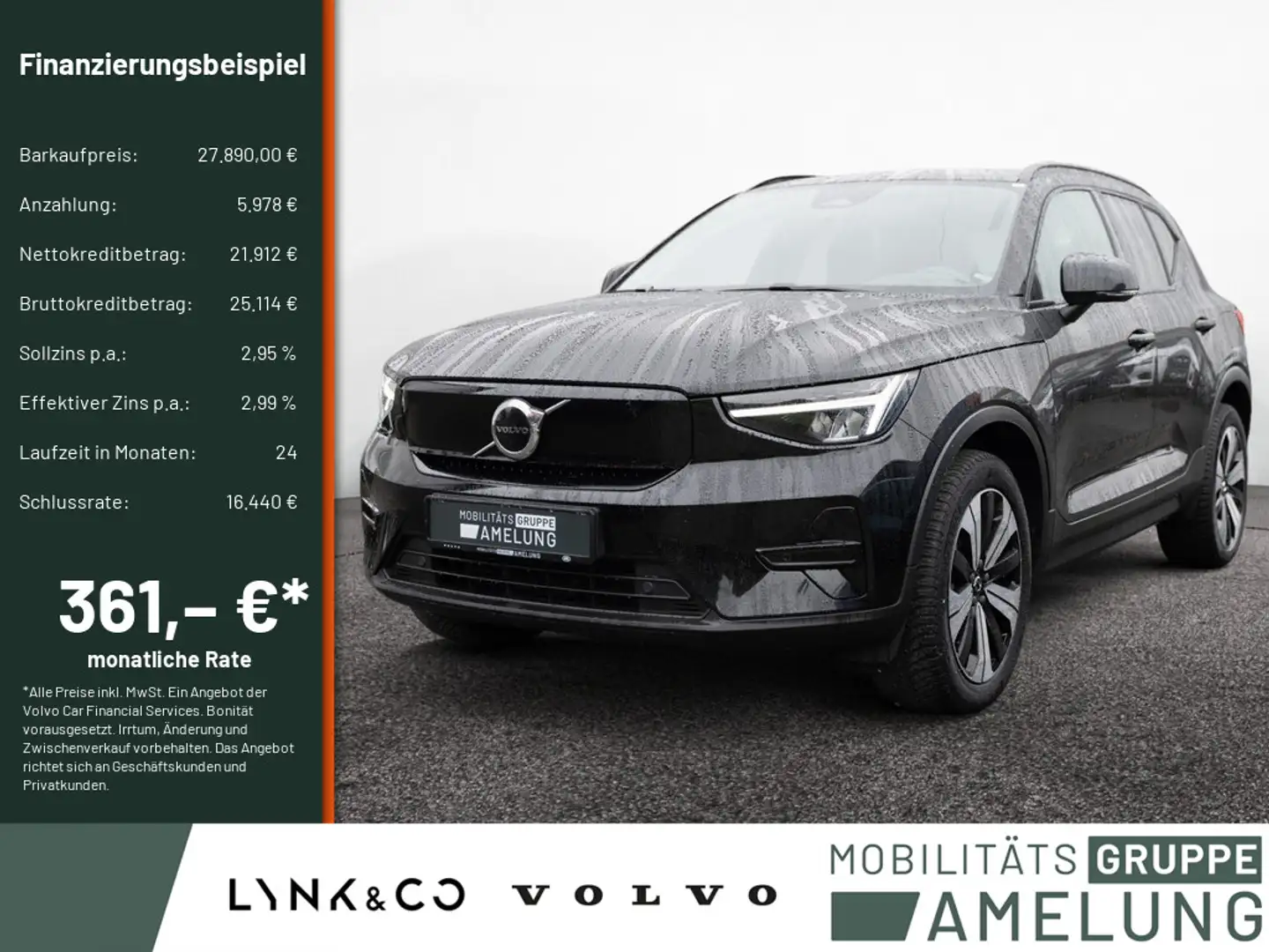 Volvo XC40 P8 Recharge Single Motor Core 1.Hand LED Schwarz - 1