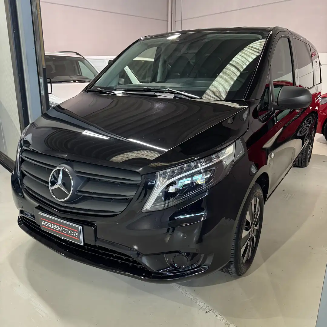 Mercedes-Benz Vito 119 Mixto Long N1 Automatico E6d-Temp - Pelle Zwart - 1