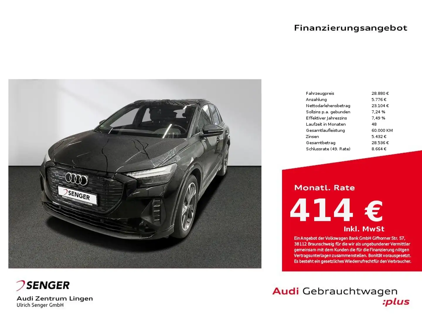 Audi Q4 e-tron 35 MMI LED ACC Assistenz-Paket Sitzh. Noir - 1